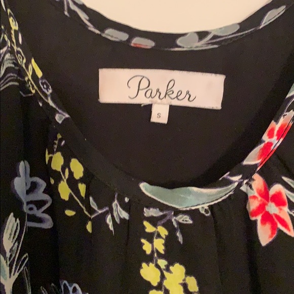 Parker (size Small) black & floral dress! - Picture 4 of 5